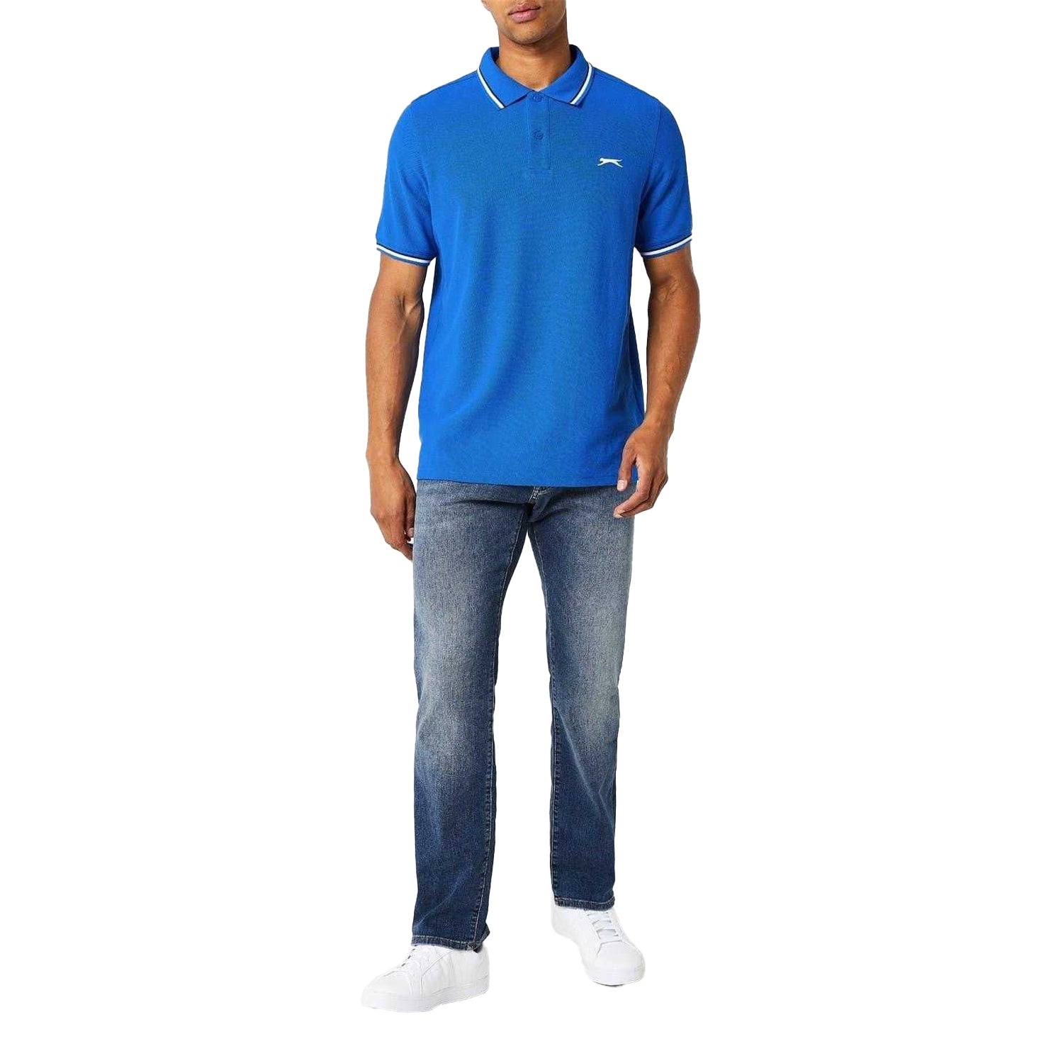 Royal Blue - Lifestyle - Slazenger Mens Contrast Tipped Polo Shirt