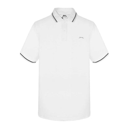 White - Front - Slazenger Mens Contrast Tipped Polo Shirt