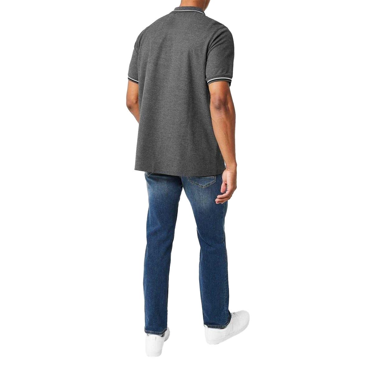 Charcoal Marl Marl - Lifestyle - Slazenger Mens Contrast Tipped Polo Shirt