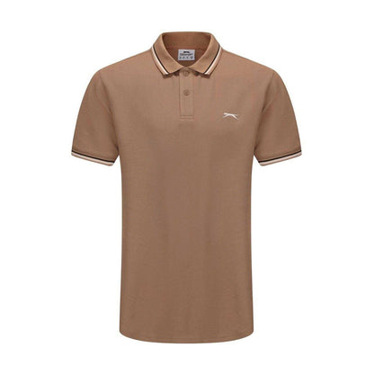 Dark Beige - Front - Slazenger Mens Contrast Tipped Polo Shirt