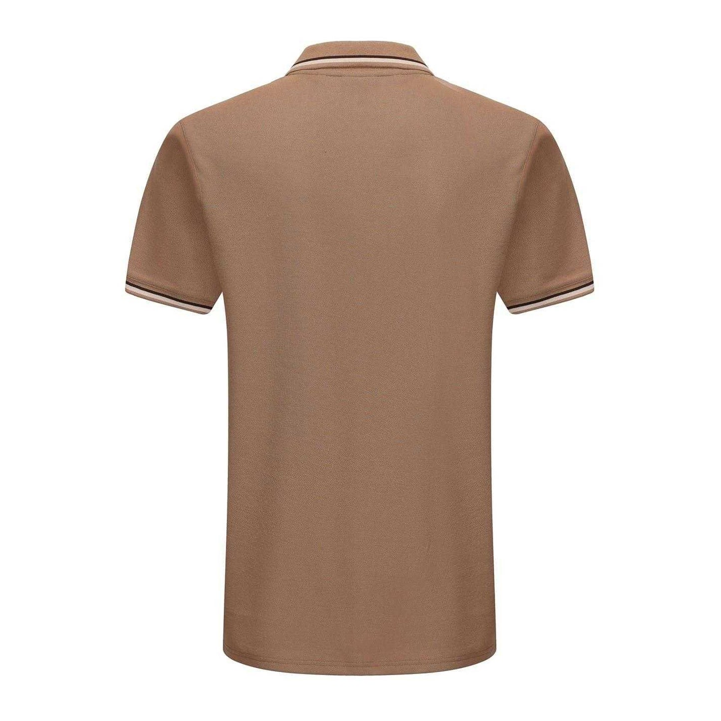 Dark Beige - Back - Slazenger Mens Contrast Tipped Polo Shirt