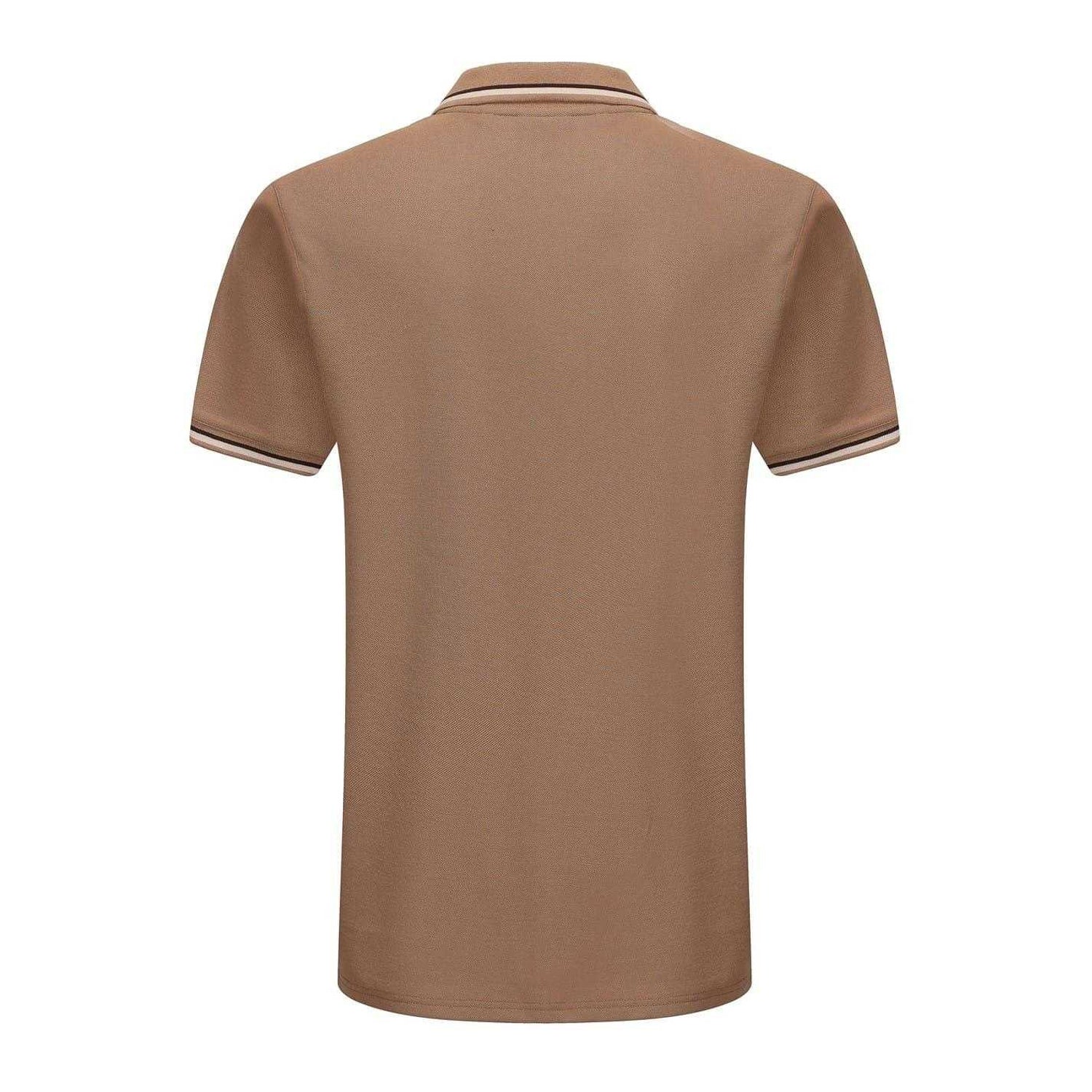 Dark Beige - Back - Slazenger Mens Contrast Tipped Polo Shirt