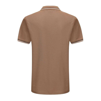 Dark Beige - Back - Slazenger Mens Contrast Tipped Polo Shirt