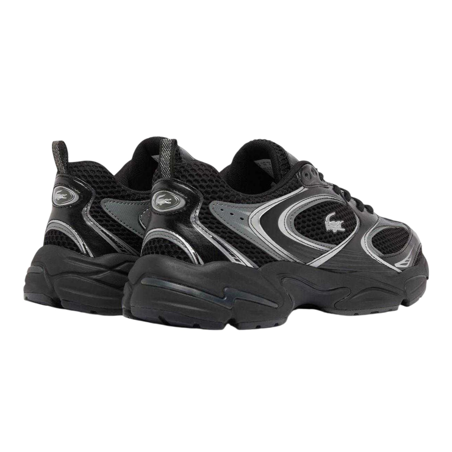 Black - Back - Lacoste Mens Storm 96 2K Cushioned Flat Trainers
