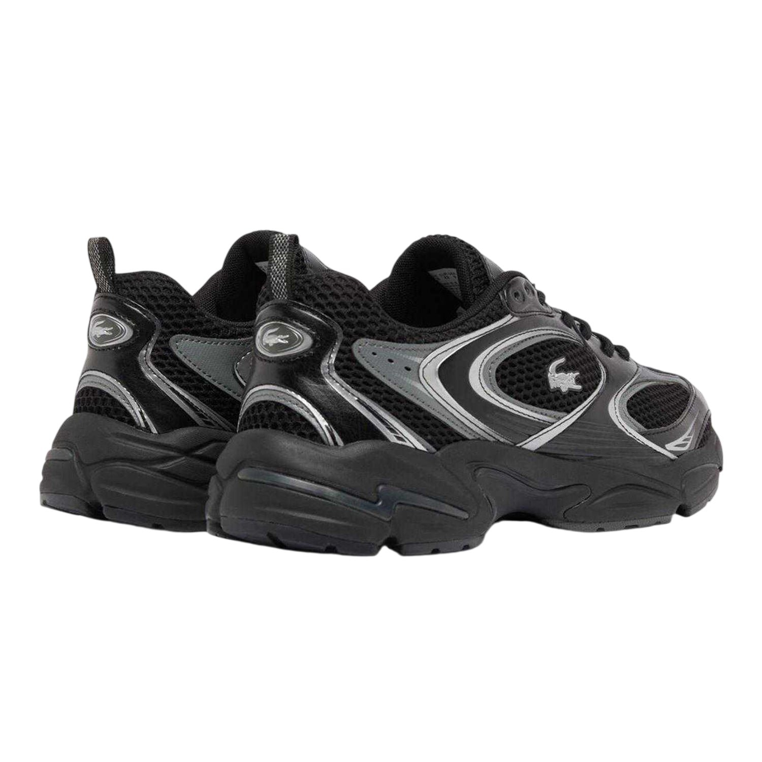 Black - Back - Lacoste Mens Storm 96 2K Cushioned Flat Trainers