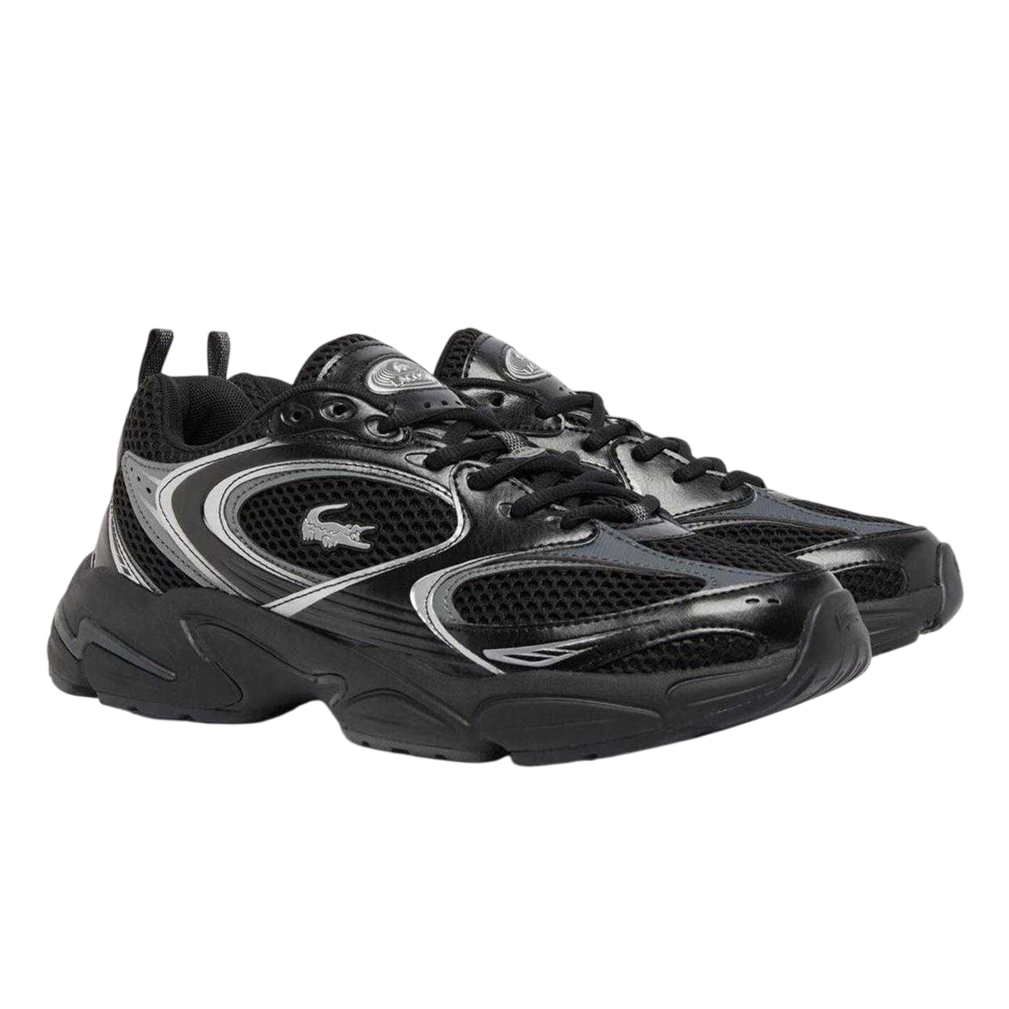 Black - Front - Lacoste Mens Storm 96 2K Cushioned Flat Trainers