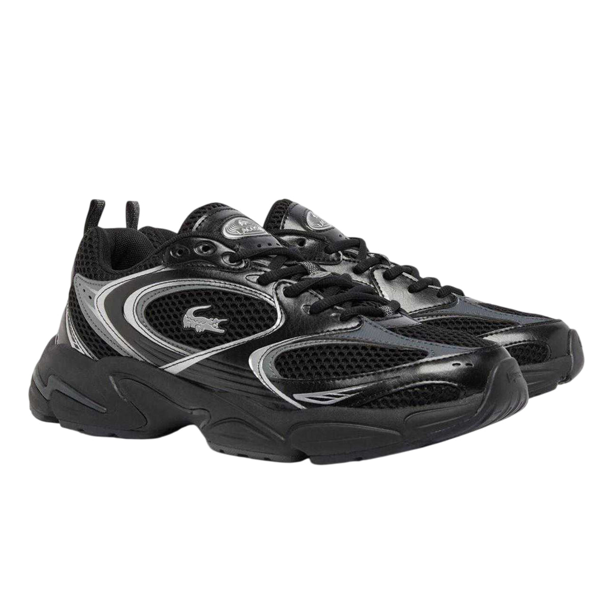 Black - Front - Lacoste Mens Storm 96 2K Cushioned Flat Trainers