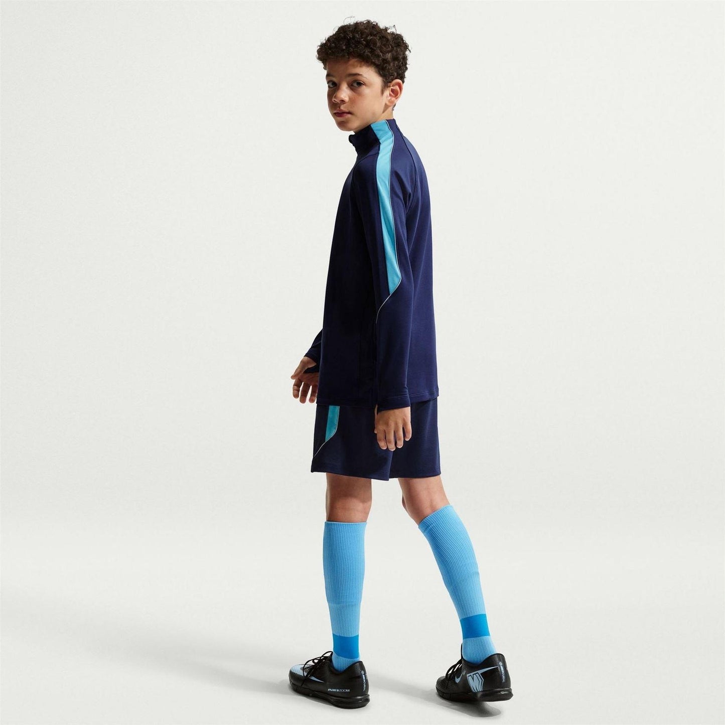 Midnight Navy - Lifestyle - Nike Childrens-Kids Strike Swoosh Quarter Zip Drill Top