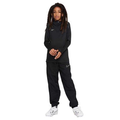 Black-White - Lifestyle - Nike Childrens-Kids Strike Swoosh Quarter Zip Drill Top
