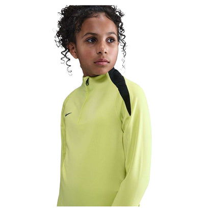 Limelight Yellow - Side - Nike Childrens-Kids Strike Swoosh Quarter Zip Drill Top