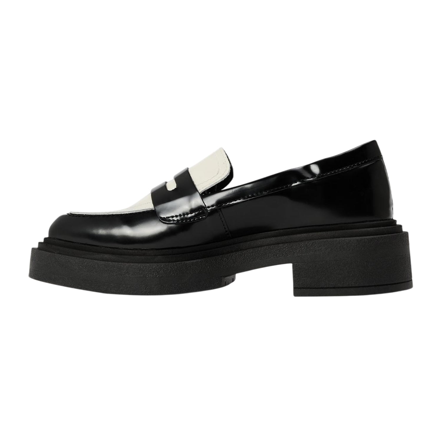 Black-Off White - Back - Steve Madden Womens-Ladies Charley Penny Loafers