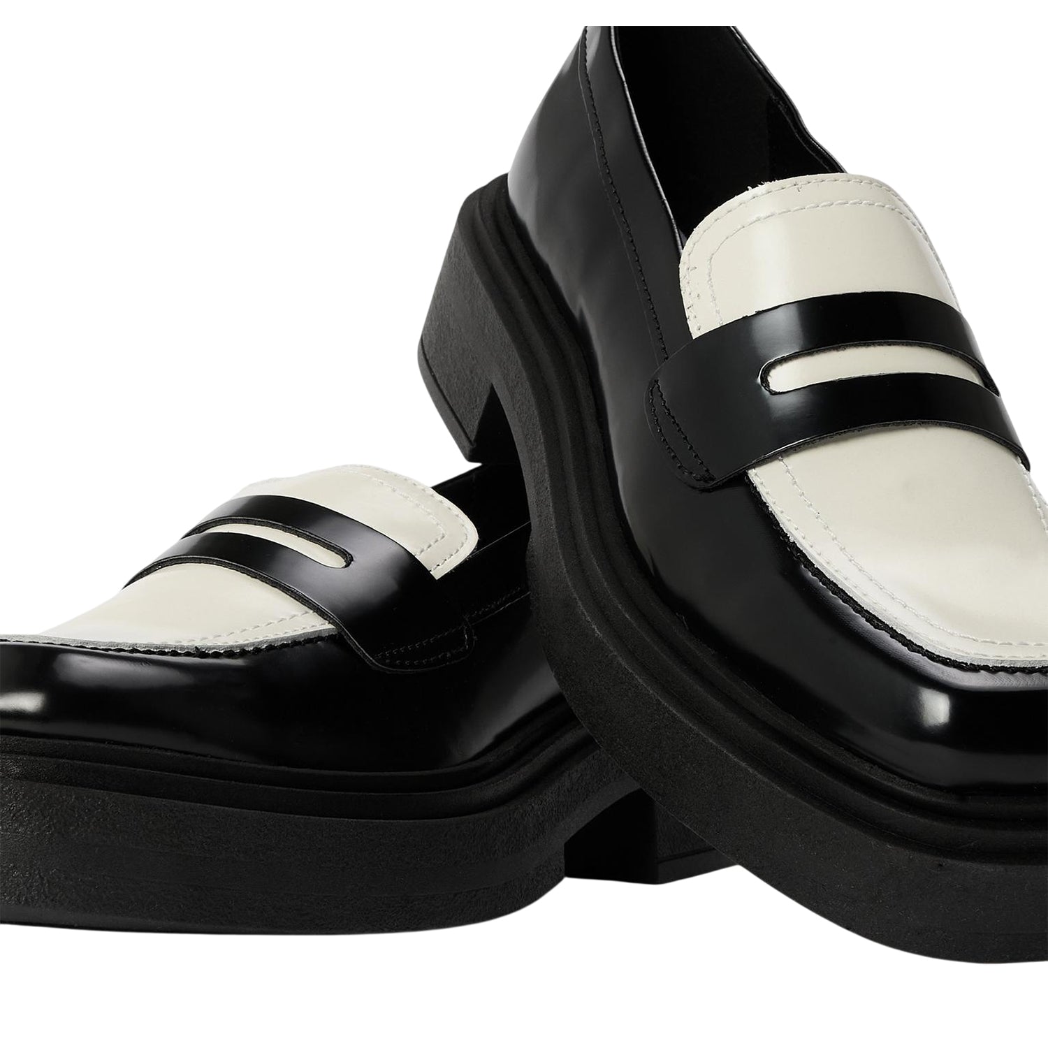 Black-Off White - Lifestyle - Steve Madden Womens-Ladies Charley Penny Loafers