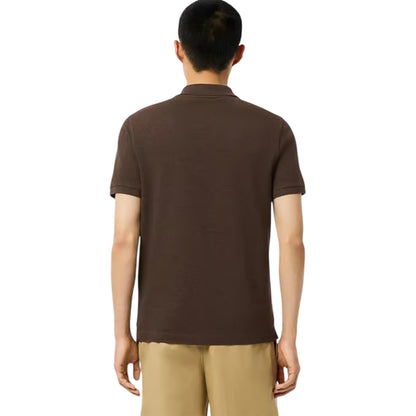 Brown - Back - Lacoste Mens Classic Short-Sleeved Polo Shirt