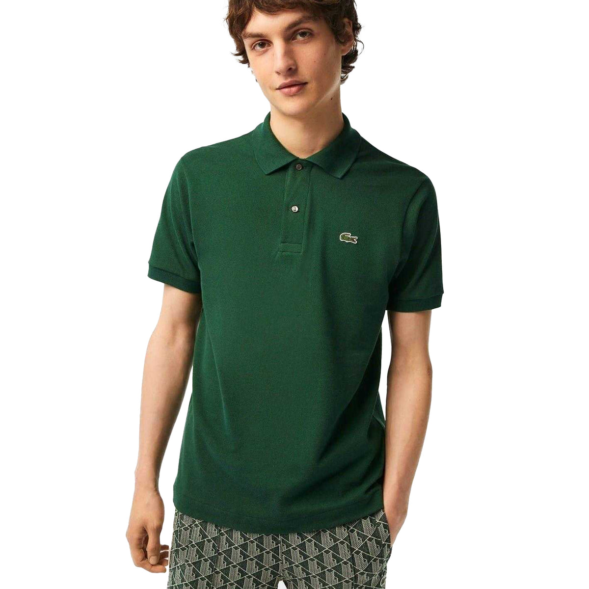 Green - Side - Lacoste Mens Classic Short-Sleeved Polo Shirt
