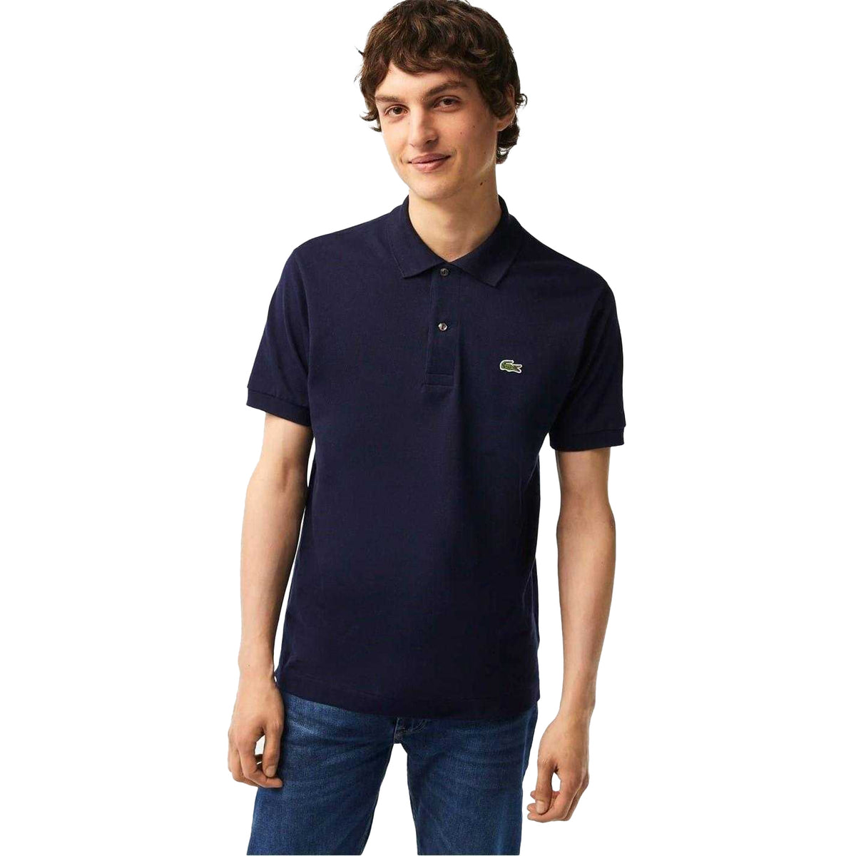 Navy - Side - Lacoste Mens Classic Short-Sleeved Polo Shirt