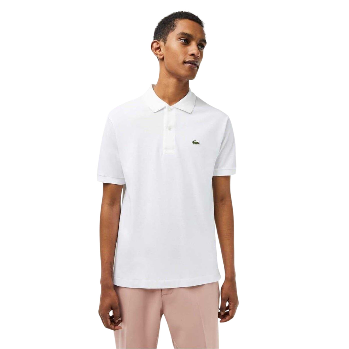 White - Side - Lacoste Mens Classic Short-Sleeved Polo Shirt