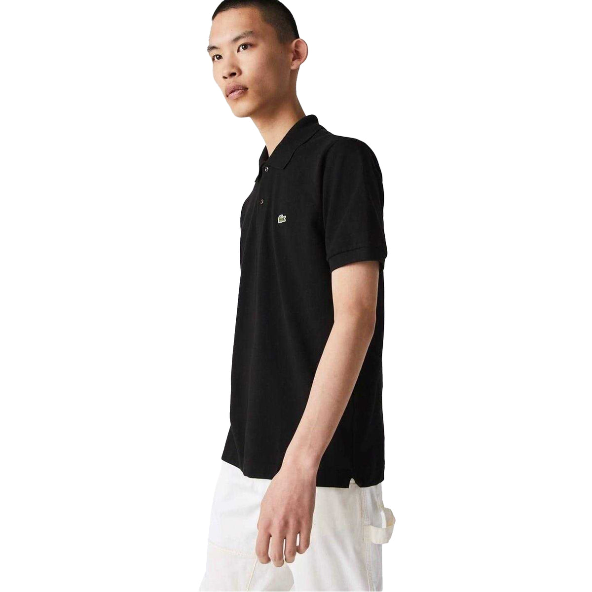 Black - Side - Lacoste Mens Classic Short-Sleeved Polo Shirt