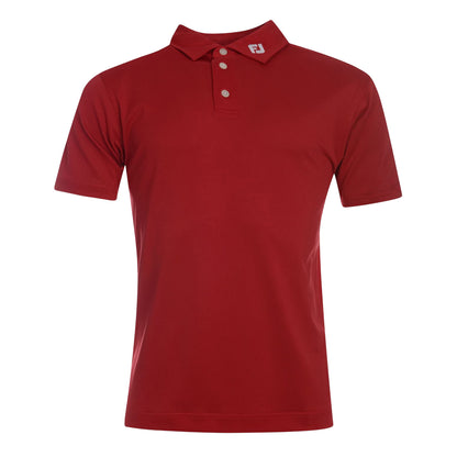 Red - Front - FootJoy Mens Logo Polo Shirt