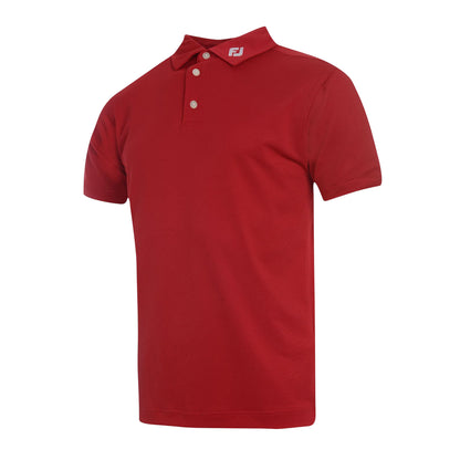 Red - Back - FootJoy Mens Logo Polo Shirt
