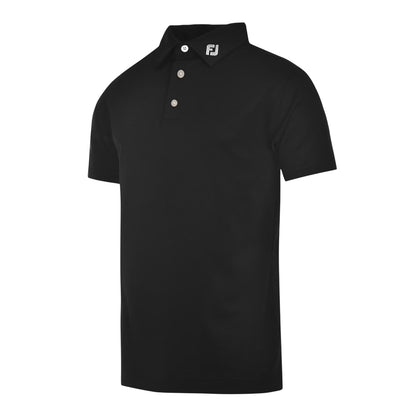 Black - Side - FootJoy Mens Logo Polo Shirt