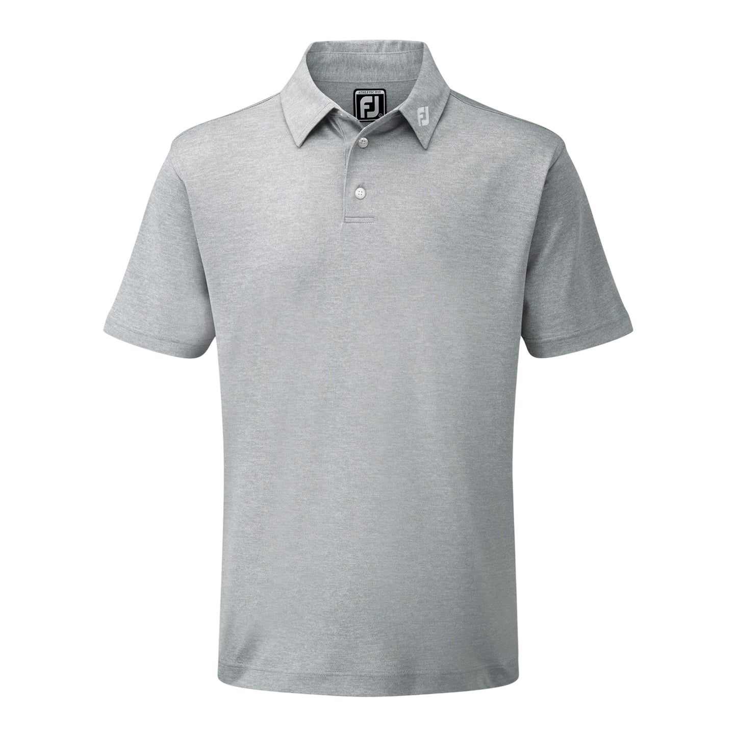 Grey - Front - FootJoy Mens Logo Polo Shirt