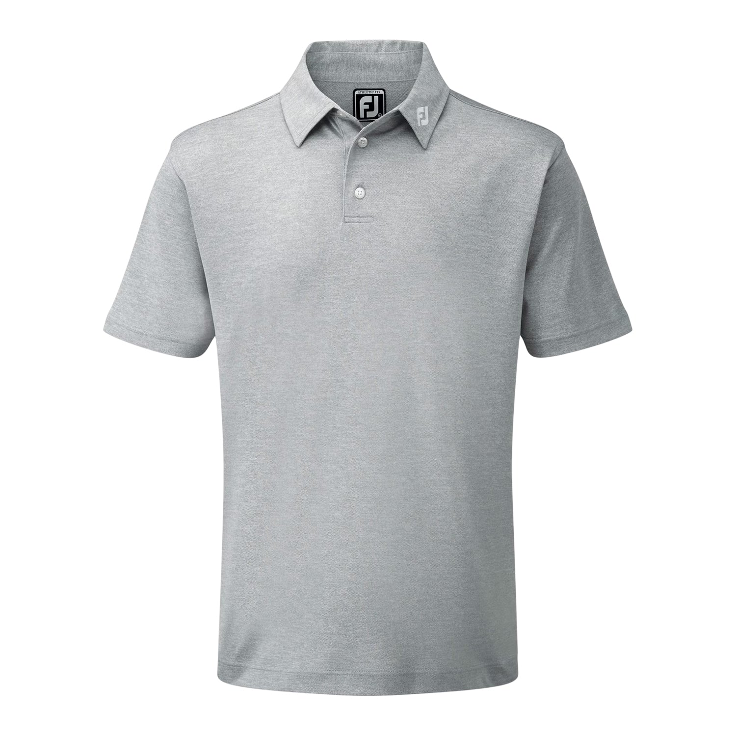 Grey - Front - FootJoy Mens Logo Polo Shirt