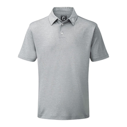 Grey - Front - FootJoy Mens Logo Polo Shirt