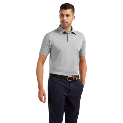 Grey - Side - FootJoy Mens Logo Polo Shirt