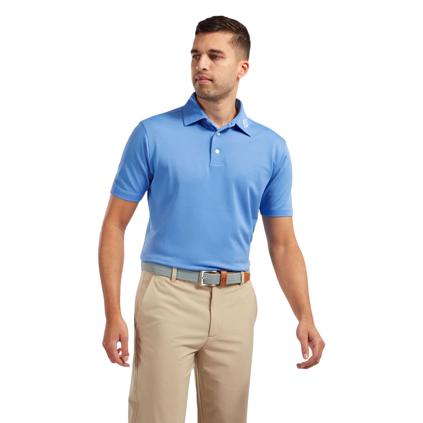 Light Blue - Side - FootJoy Mens Logo Polo Shirt