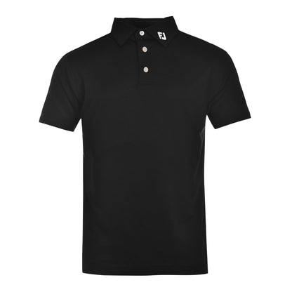 Black - Front - FootJoy Mens Logo Polo Shirt