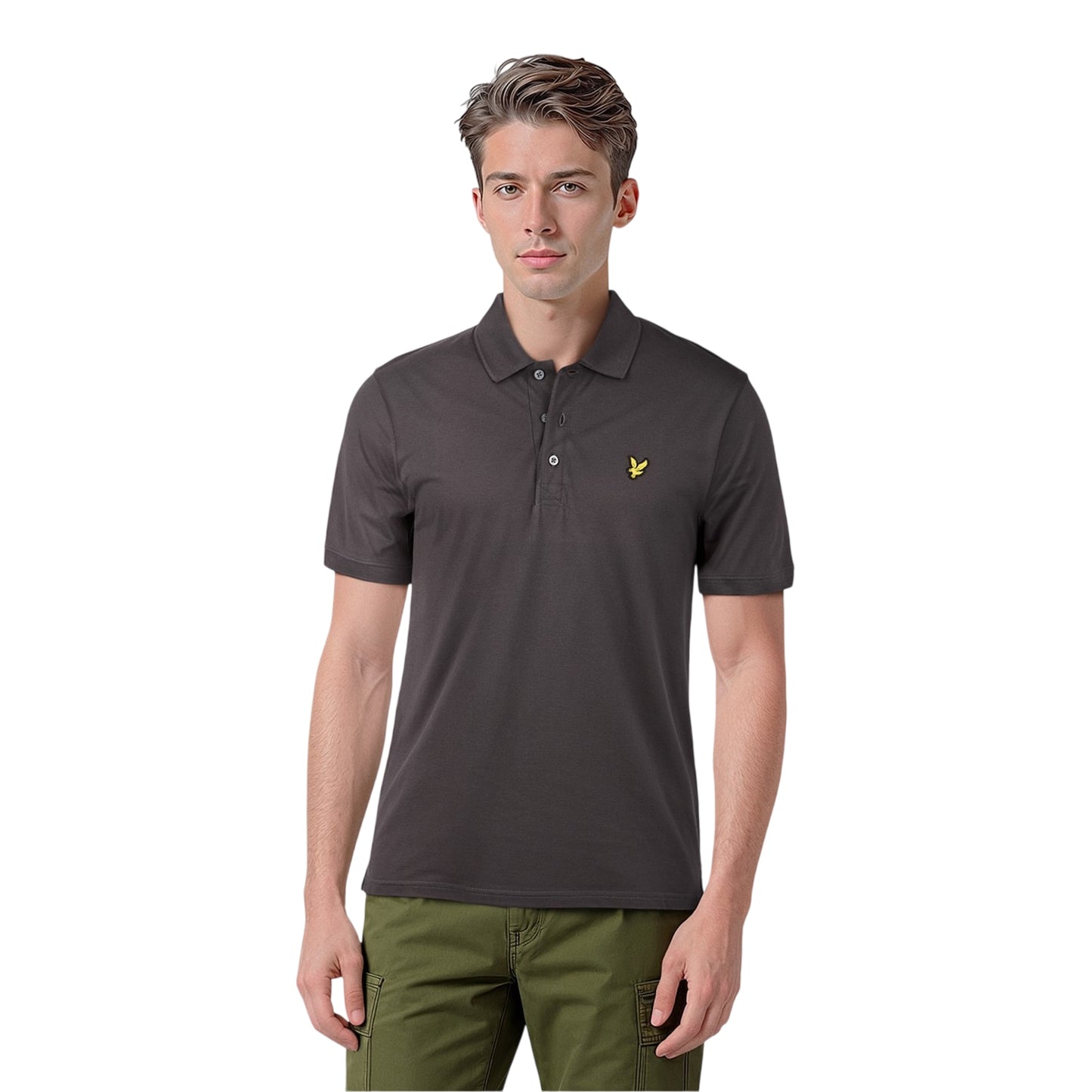 Gunmetal - Side - Lyle & Scott Mens Short-Sleeved Polo Shirt