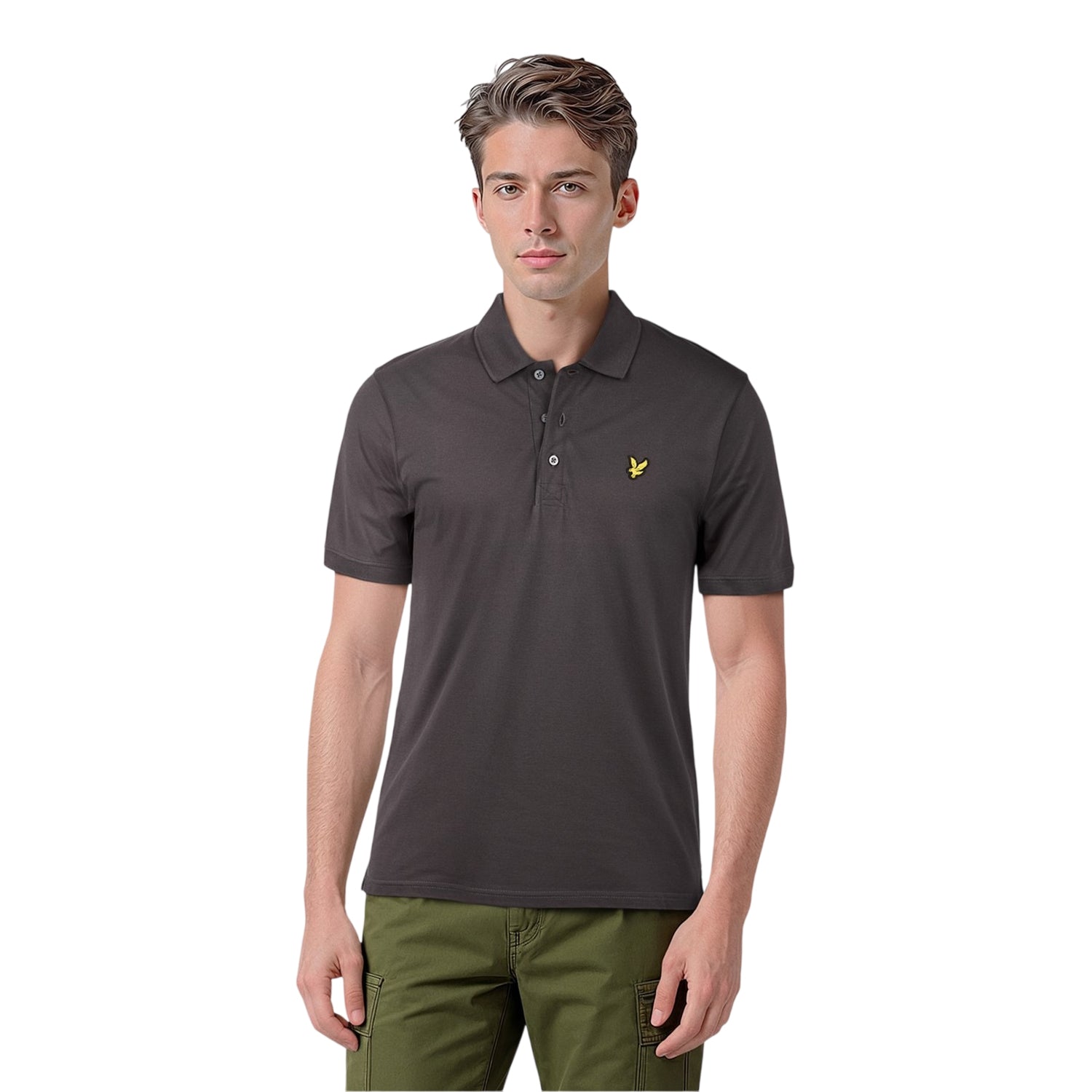 Gunmetal - Side - Lyle & Scott Mens Short-Sleeved Polo Shirt