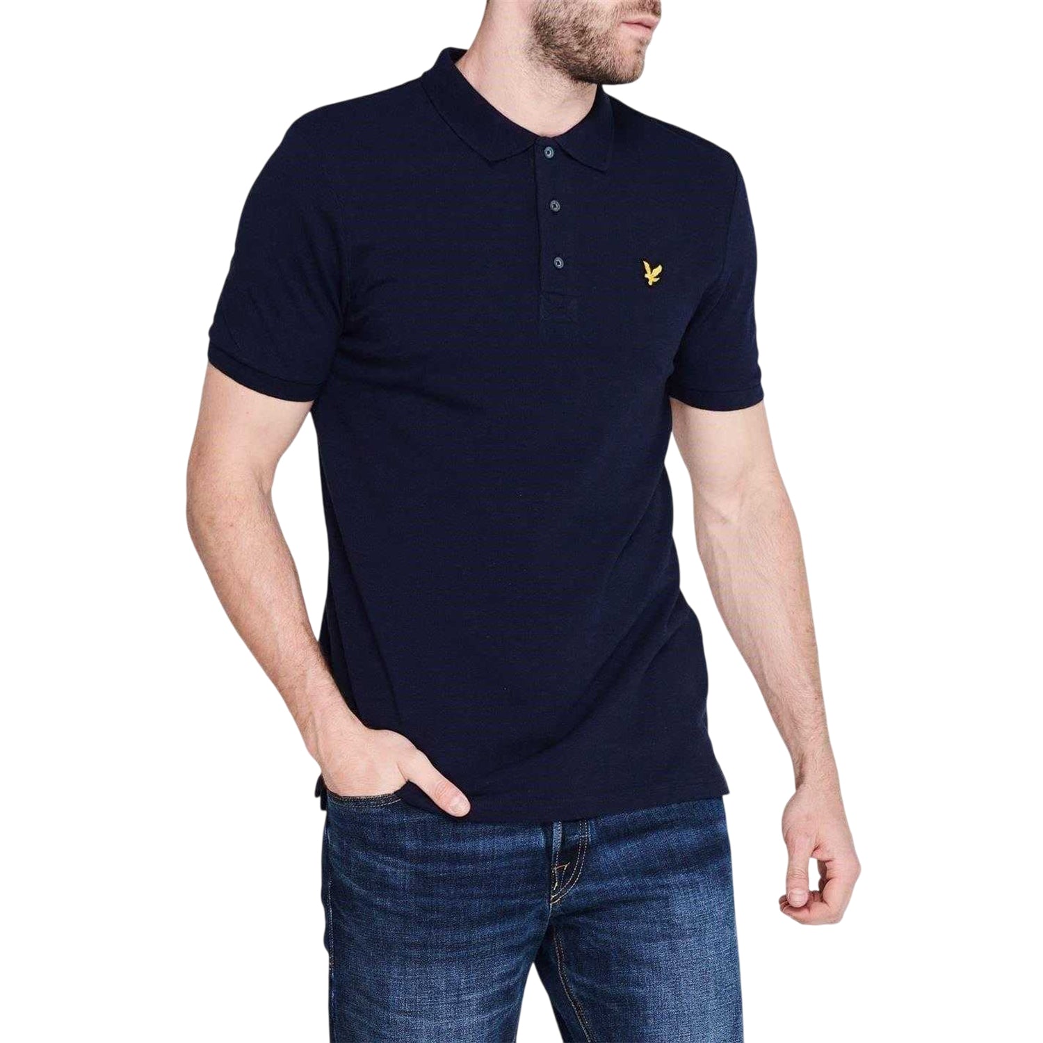 Navy - Back - Lyle & Scott Mens Short-Sleeved Polo Shirt