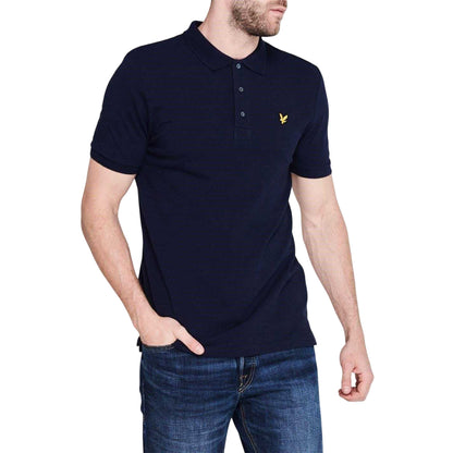 Navy - Back - Lyle & Scott Mens Short-Sleeved Polo Shirt
