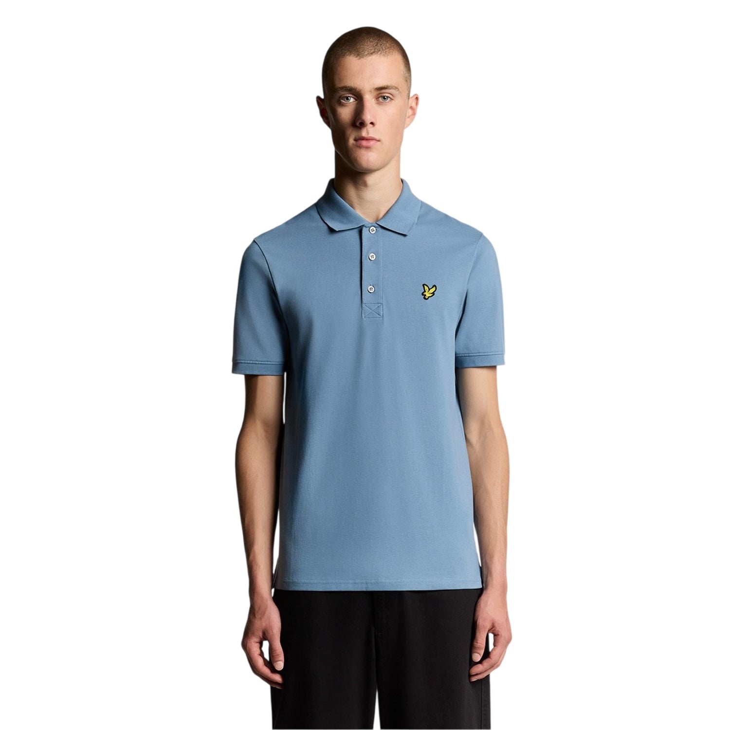 Ocean Sky - Side - Lyle & Scott Mens Short-Sleeved Polo Shirt