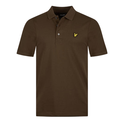 Olive - Front - Lyle & Scott Mens Short-Sleeved Polo Shirt