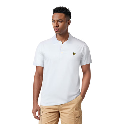 White - Side - Lyle & Scott Mens Short-Sleeved Polo Shirt