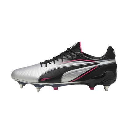 Silver - Back - Puma Mens King Ultimate Synthetic Soft Ground Football Boots