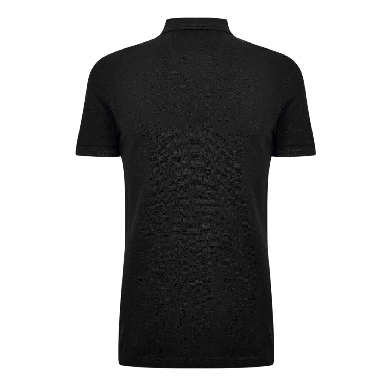 Black - Back - Boss Mens Paddy Contrast Tipped Polo Shirt