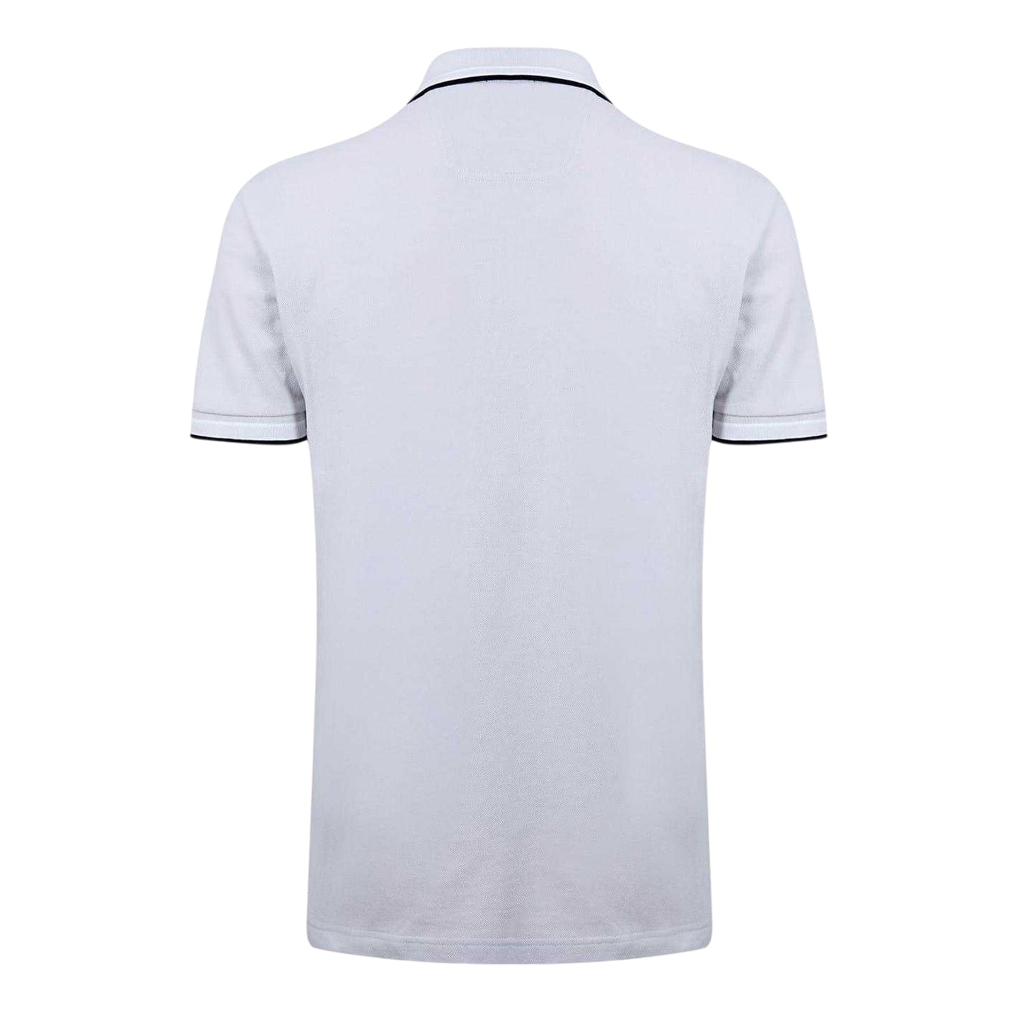 Light Grey - Back - Boss Mens Paddy Contrast Tipped Polo Shirt