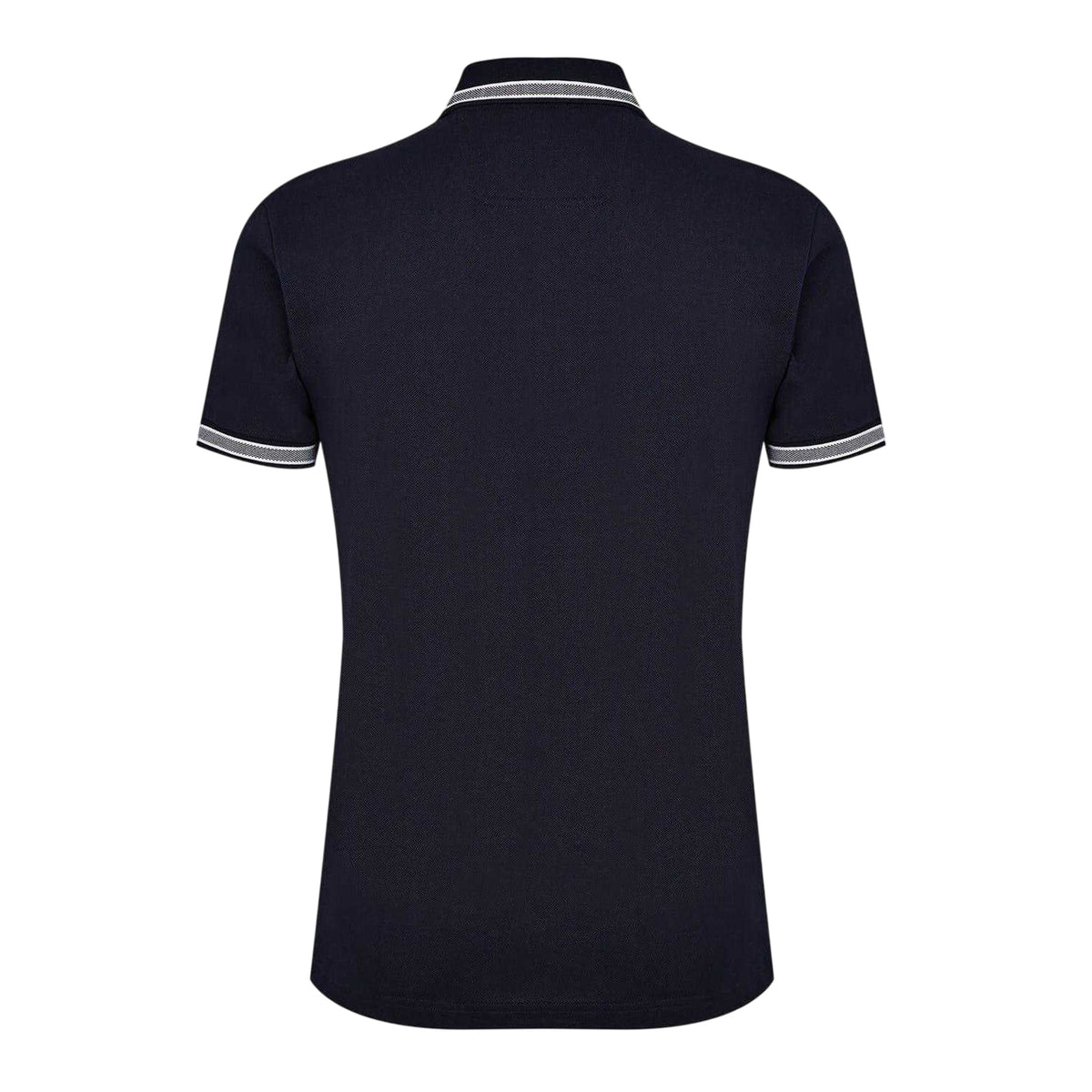 Navy - Back - Boss Mens Paddy Contrast Tipped Polo Shirt