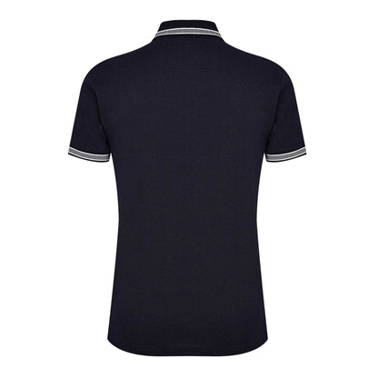 Navy - Back - Boss Mens Paddy Contrast Tipped Polo Shirt