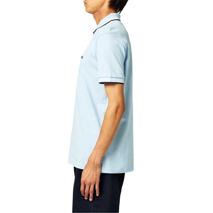 Pastel Blue - Side - Boss Mens Paddy Contrast Tipped Polo Shirt