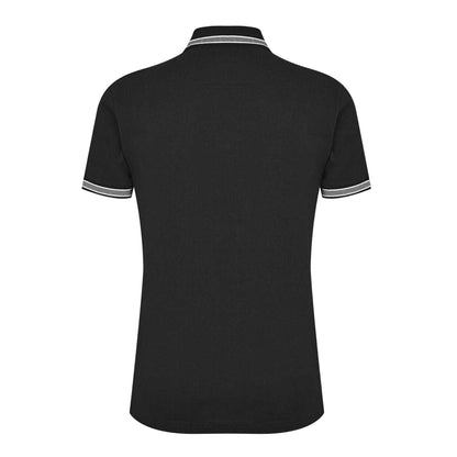 Black-White - Back - Boss Mens Paddy Contrast Tipped Polo Shirt