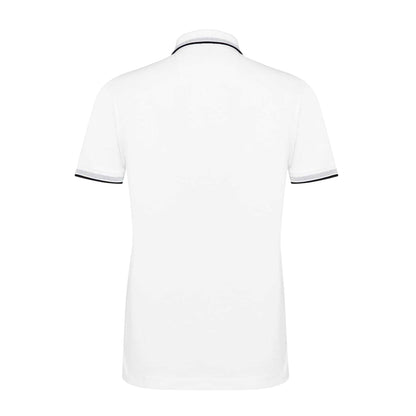 White - Back - Boss Mens Paddy Contrast Tipped Polo Shirt