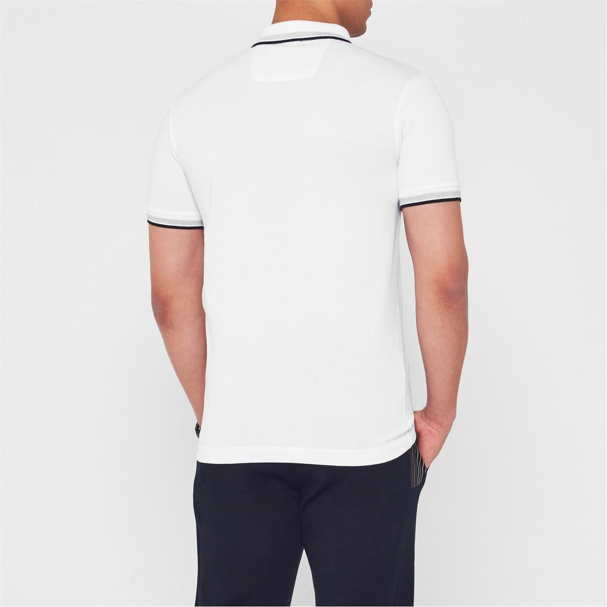 Off White - Lifestyle - Boss Mens Paddy Contrast Tipped Polo Shirt