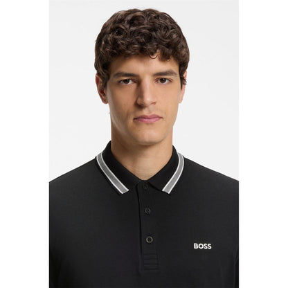 Dark Blue - Lifestyle - Boss Mens Paddy Contrast Tipped Polo Shirt