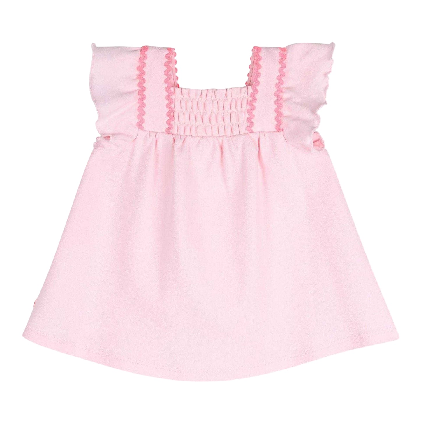 Pale Pink - Back - Billieblush Baby Girls Strawberry Smock Dress