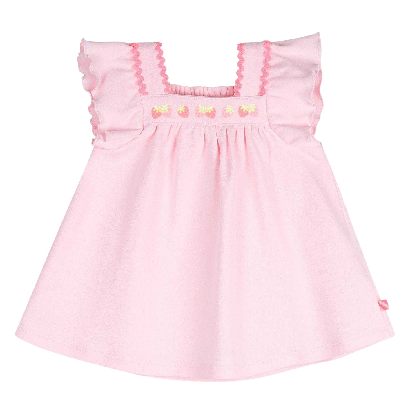Pale Pink - Front - Billieblush Baby Girls Strawberry Smock Dress