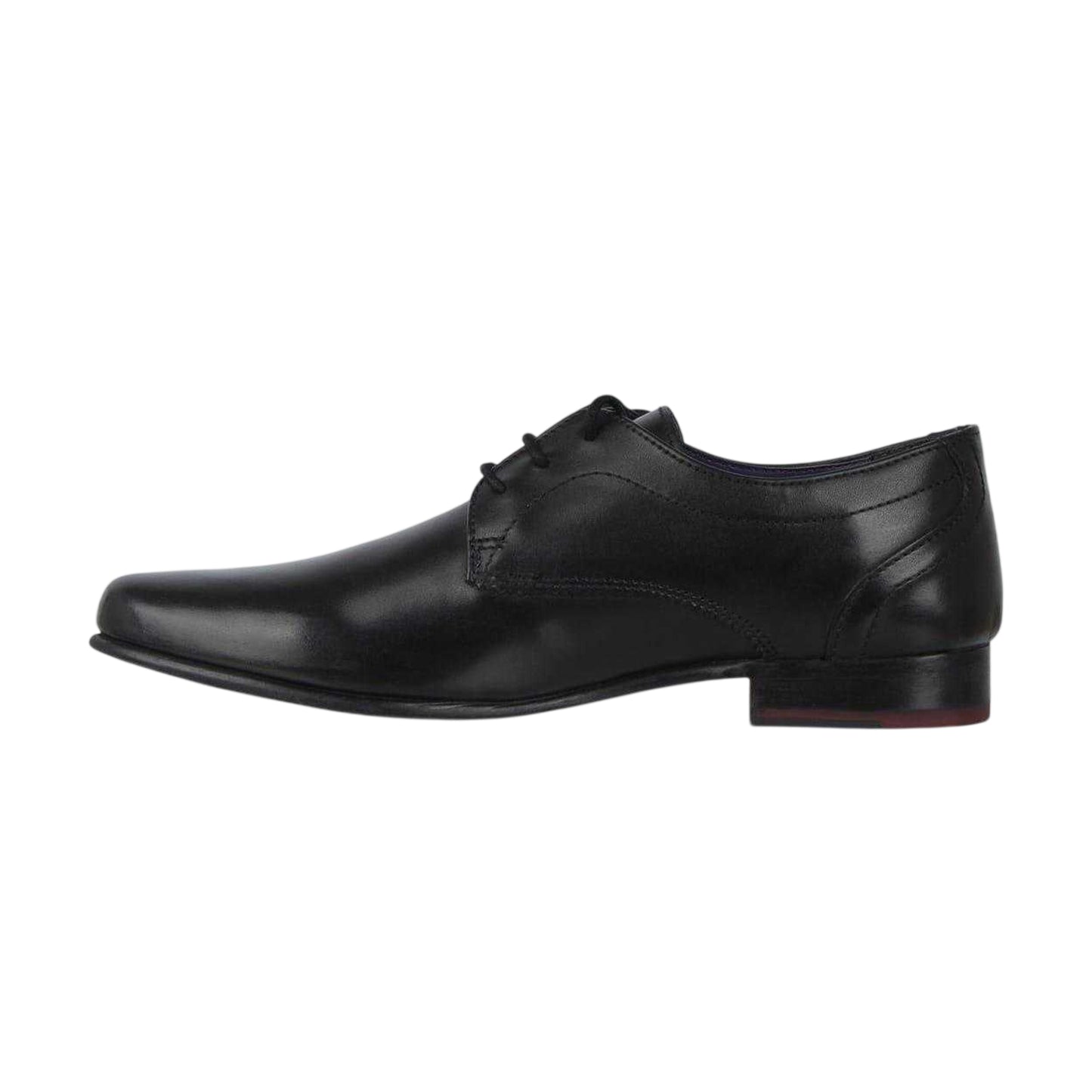 Black - Side - Firetrap Boys Savoy Leather Derby Shoes